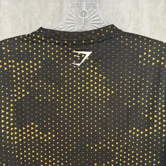 Gymshark Shirt Mens XS Yellow Volt Geometric Athleisure Fitness Gym Workout - Picture 12 of 14